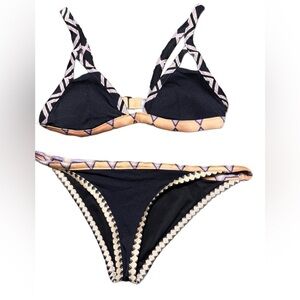 Victoria’s Secret Bikini. Size S/M Black Geometric Print